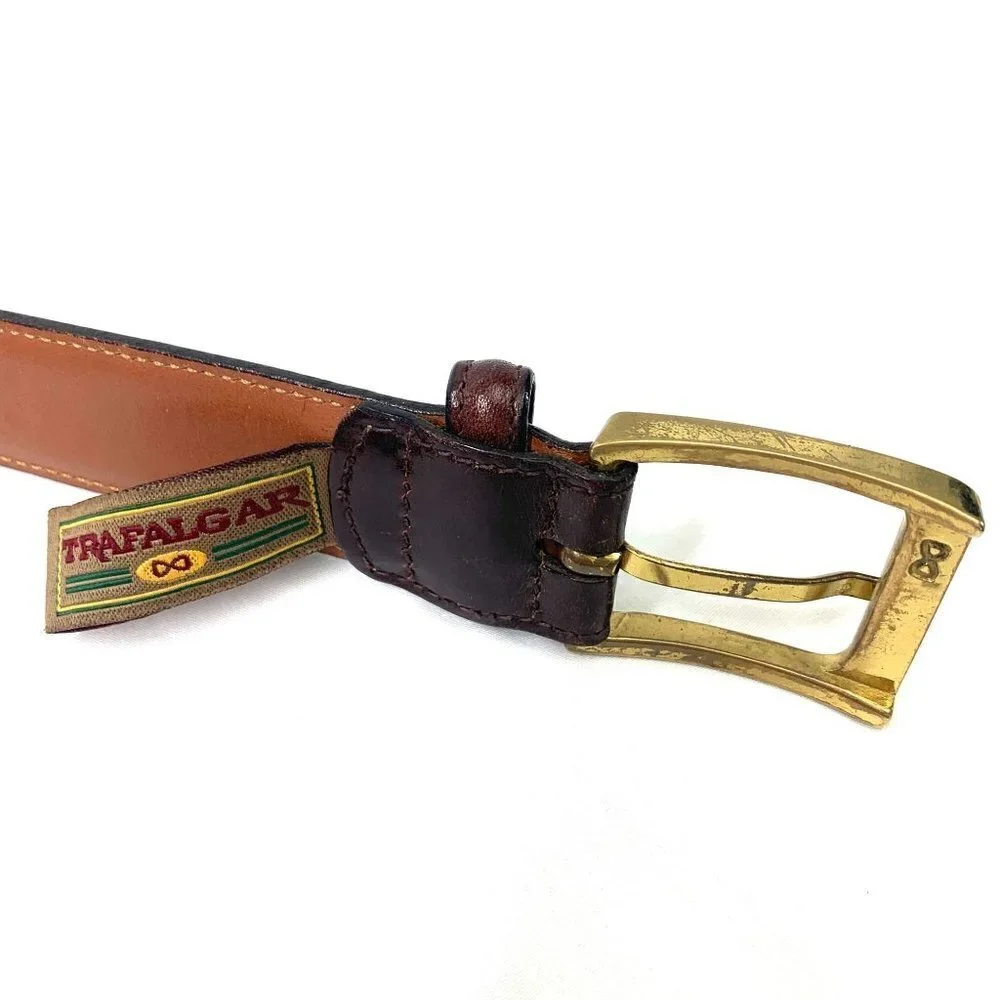 Trafalgar Classic Men's Cortina Leather Dress Belt - Brown, Size 38